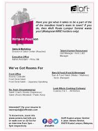 Micronet global services (pvt) ltd. Aloft Kuala Lumpur Sentral Is Career Centre And Training Facebook