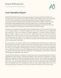 Cwts Narrative Report Phdessay Com