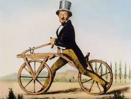 Diese fuhr aber auf ebener fläche nicht schneller als 15 km h und reifen lenker und gestell waren noch aus holz. Fahrrad Geschichte Vom Laufrad Zum Auto Karl Drais Und Carl Benz Der Spiegel