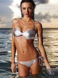 2021 Amaze Silver Color Swimwear Brand Bathing Suit Push Up Padded Bikini Swimsuit Two Wear Methods Beachwear Swimmers From Xuyanyanme 15 79 Dhgate Com Miranda Kerr Bikini Bandeau Swimwear Swimwear