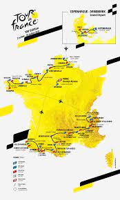 Voici la carte et le tracé de la prochaine grande boucle Tour De France 2021