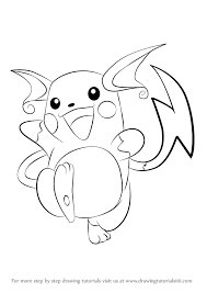 Please share this share this content. Raichu Is A Bipedal Rodent Like Character From Pokemon In This Tutorial We Will Draw Raichu From Pok Pokemon Drawings Pokemon Painting Pokemon Coloring Pages