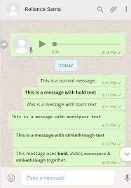 You can now type your replies in bold, italic or even strikethrough your replies to friends. Format Text Bold Italics Strikethrough Monospace In Whatsapp 2 Methods