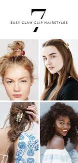 7 Easy Hairstyles You Can Do With A Claw Clip Via Purewow Clip Hairstyles Easy Hairstyles Diy Hairstyles
