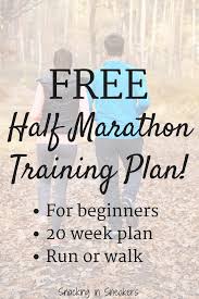 20 week half marathon training schedule for beginners