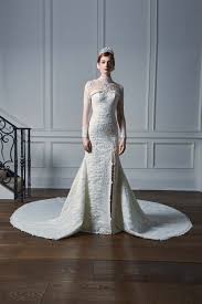 Browse collection of cheap mermaid wedding dresses in long, lace, vintage and country styles for any season! Embroidered Silk Satin Mermaid Bridal Gown With Long Sleeves White Kelly Ng