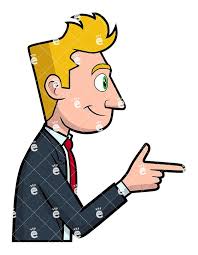 Smiling Businessman Pointing Vector Cartoon Clipart Friendlystock Business Man Cartoon Clip Art Clip Art