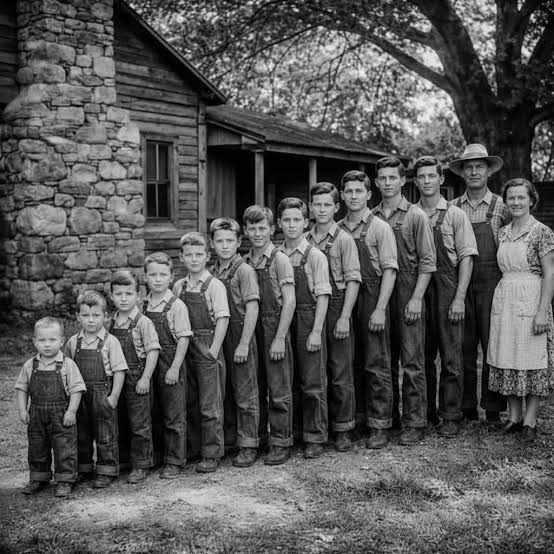1955 Photo of 13 Brothers from Jonesborough, Tennessee