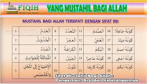 Dalam pemeraktekan sifat tersebut ada baiknya dengan bimbingan guru mursyid (ikut. Tabel 20 Sifat Wajib Allah Dan Artinya Pedding