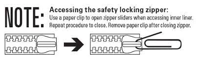 Keep in mind that the locking zipper will zip forward 'close zipper' with the zipper head disengaged but it will not 'open' unless disengaged. How To Fill Your Life Bean Bag Life Live It Up