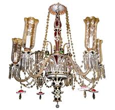 Vintage crystal chandelier (with spare crystals) h25. Antiques Art Vintage