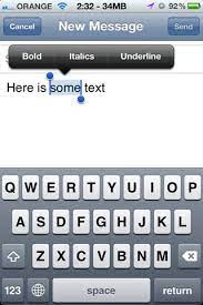 Lightenapp How To Use Bold Italic And Underline In Iphone Email Iphone Some Text Being Used