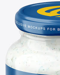 Download Glass Tartar Sauce Jar In Shrink Sleeve Mockup In Jar Mockups On Yellow Images Object Mockups PSD Mockup Templates