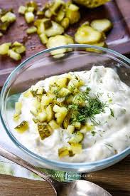 This Dill Pickle Tartar Sauce Recipe Uses Crunchy Garlic Dill Pickles For Added Zest And Crunch Spendwithp Tartar Sauce Dill Tartar Sauce Recipe Dill Recipes