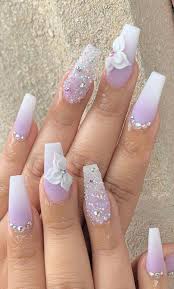 13 Fabulous Coffin Nail Designs With Gel For This Summer In 2020 Best Acrylic Nails Flower Nails Wedding Nail Art Design
