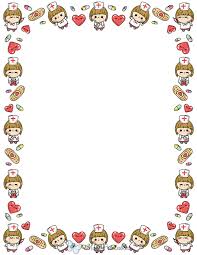 The borders are sized for use with 8.5 x 11 paper. Printable Kawaii Nurse Page Border