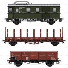 Train Set With German Wagons Postal Stake Flat And Open Model Trains Wagons Indian Railway Train