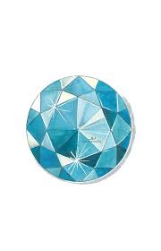 Gemstone Art Original Artwork Original Watercolor Birthstone March Aquamarine Blue Gemstone Gemstone Art Jewellery Design Sketches Jewelry Design Drawing