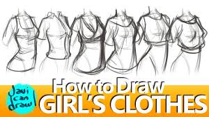 Cut across the back up to the neckline, then either leave it as it is or add lace. How To Draw Shirts For Women Youtube