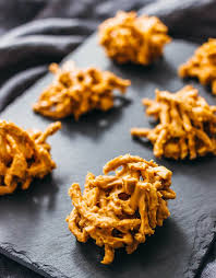 Butterscotch Haystacks With Chow Mein Noodles Butterscotch Haystacks Haystacks Recipe Christmas Candy Recipes