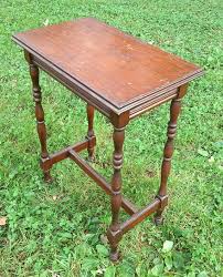 Vintage Spindle Leg Side Table Small Side Table End Table Small Night Stand Paint To Order Custom Painted Hal Pink Home Decor Small Side Table Side Table