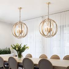 Nordic Gold Pendant Lights Modern Round Cage Hanging Lamp Loft Industrial Decor Dining Room Kitchen Lighting Fixtures Luminaire Pendant Lights Aliexpress