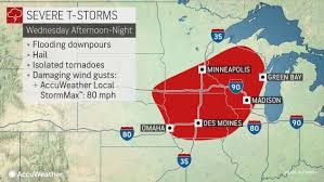 Three tornado warnings were activated by the national weather service between 3:30 p.m. Tornadoes Large Hail Flooding Possible As 2 Rounds Of Storms Expected For Southern Wisconsin On Wednesday Weather Madison Com