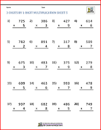 math multiplication worksheets 4th grade