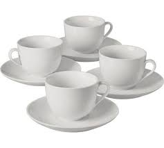 Buy Home 4 Piece Porcelain Tea Cup And Saucer Set White At Argos Co Uk Visit Argos Co Uk To Shop Online For Tea S Tea Cups Cup And Saucer Set Cup And Saucer