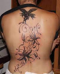 Flowers With Butterflies Tattoo On Back For Women Back Tattoo Paisley Flower Tattoos Fairy Tattoo