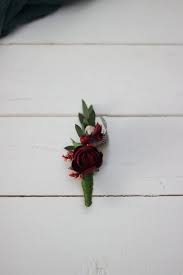 Deep Red Burgundy Flower Accessories Boutonniere Buttonhole Etsy Wedding Flowers Bridesmaid Flowers Boutonniere Wedding
