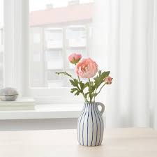 Godtagbar Vase Ceramic White Blue Ikea Ikea Vases Blue Glass Vase Vases Decor