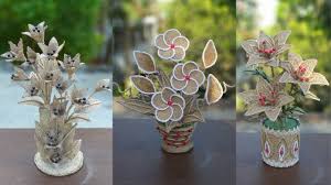 Diy 3 Flower Flower Vase Decoration Ideas With Burlap Home Decor Bu Otkrytki Meshkovina Upakovka