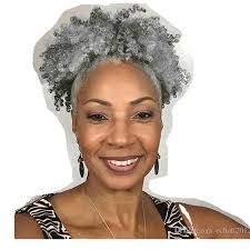 Also, there's something about a short haircut that takes the years off of a man's face, so if you're worried about gray hair making you look old, a shorter haircut can counteract that. Grey Hair Piece Short 4c Afro Kinky Curly Ponytail Silver Grey Human Hair Ponytail With Drawstring Clip In Gray Hair Extension Buy Grey Hair Piece Silver Grey Hair Topper Grey Ponytail Product On