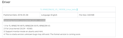 Note :this is a beta version; Networking Installing Tp Link Tl Wn822n On Ubuntu 18 04 Ask Ubuntu