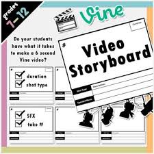 Vine Video Storyboard Presentation And Exit Slip Jadyn Thone Video Storyboard Vine Videos Storyboard