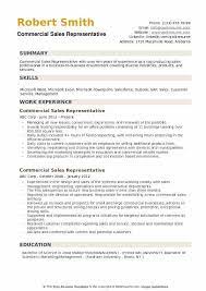 Sales representative resume example for professional with job experience in recruiting seeking sales rep career. Commercial Sales Representative Resume Samples Qwikresume