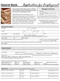 Deseret Book Job Application Form For Promising Career At Bookstore