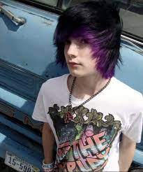This hairstyle has a dreamlike aura, and it adds a feminine touch to your image. Black And Purple Emo Hairstyles For Guys Emo Hairstyles For Guys Emo Hair Short Emo Hair