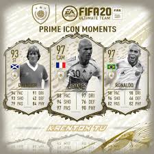 The post ea introduces first set of prime icon moments to fifa 21 ultimate team appeared first on dot esports. Krentoxtv Fut Trader A Twitter Possible Prime Icon Moments Design Kenny Dalglish 93 Zinedine Zidane 97 Ronaldo 97 Leave A Like If I Should Post More Prime Icon Moments In