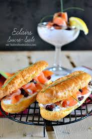 Recette Choux Eclair Sucre Sale Saumon Fume Et Cranberries Recette Recette Chou Recettes De Cuisine