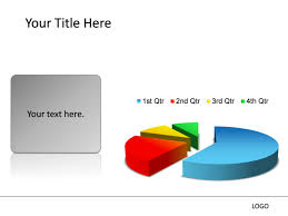 powerpoint slide pie chart 3d split multicolor 4