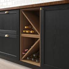Dieses flaschenregal erspart ihnen den lästigen gang in den weinkeller und lädt in küche oder esszimmer zu einem guten hanfland hanffilzstreifen 10 cm breit 5 mm x 25 lfm. Vadholma Flaschenregal Braun Esche Geb 40x37x40 Cm Ikea Deutschland