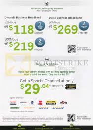 Starhub Business Broadband Dynamic 12mbps 100mbps Static 10mbps Cable Tv Sports Channel It Show 2013 Price List Brochure Flyer Image