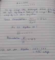 When the vowels oia are always together, they can be supposed to form one letter. In How Many Ways Can The Letters Of The Word Balloon Be Arranged So That Two L S Donot Come Together Brainly In