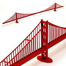 Golden Gate Bridge Architecture Paper Model Kit San Francisco Etsy Bridge Model Golden Gate Paper Models