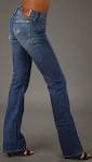 Meltin Pot Nicole - Jean - Bootcut - Used - Femme - Denim Blue
