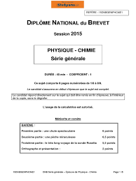 BREVET Sciences-Physiques 2015 | PDF | Météorite | Acide chlorhydrique