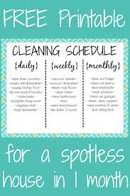 free cleaning schedule printable a daily weekly and