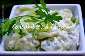Concombres A La Creme Concombre A La Creme Recette Entree Froide Concombre